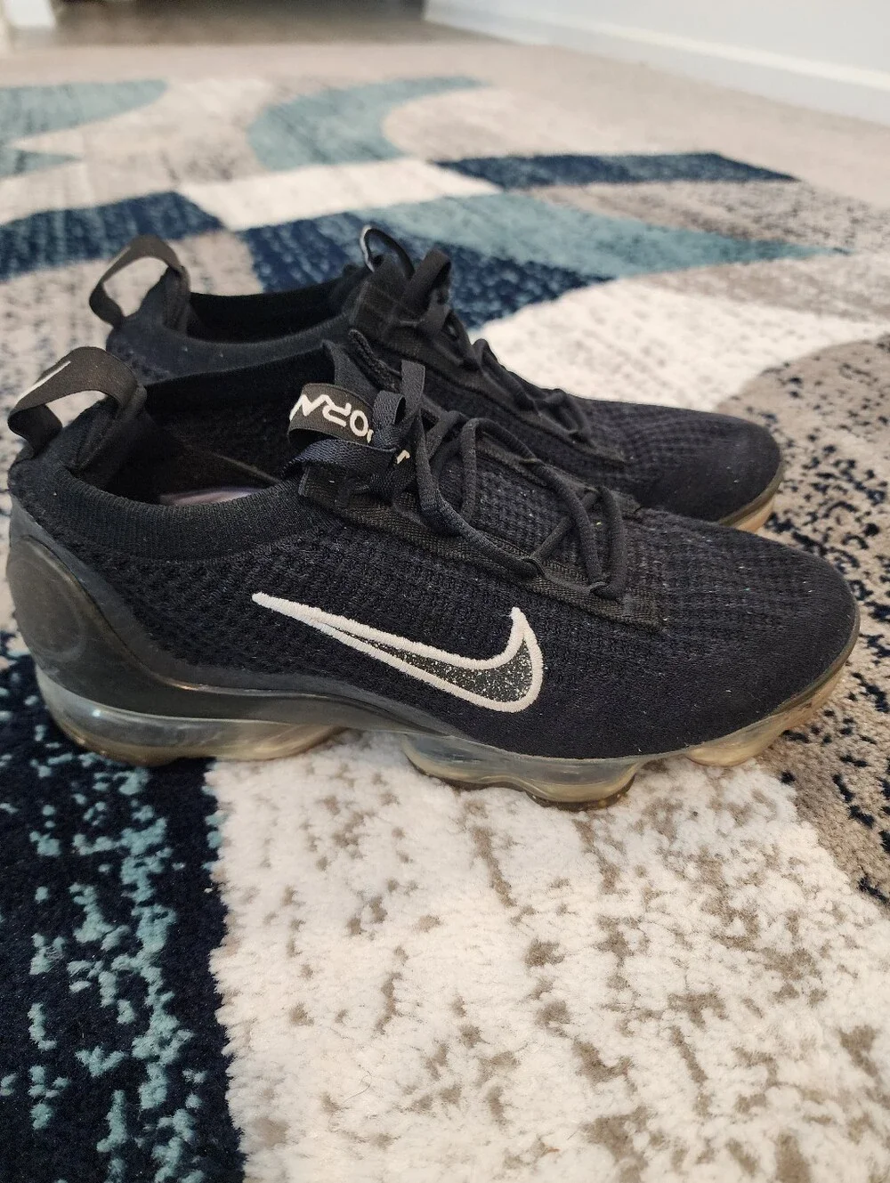 Nike Air Vapormax 2021 Flyknit Black DC4112-002 Women's US Size 9 Sneakers Shoes